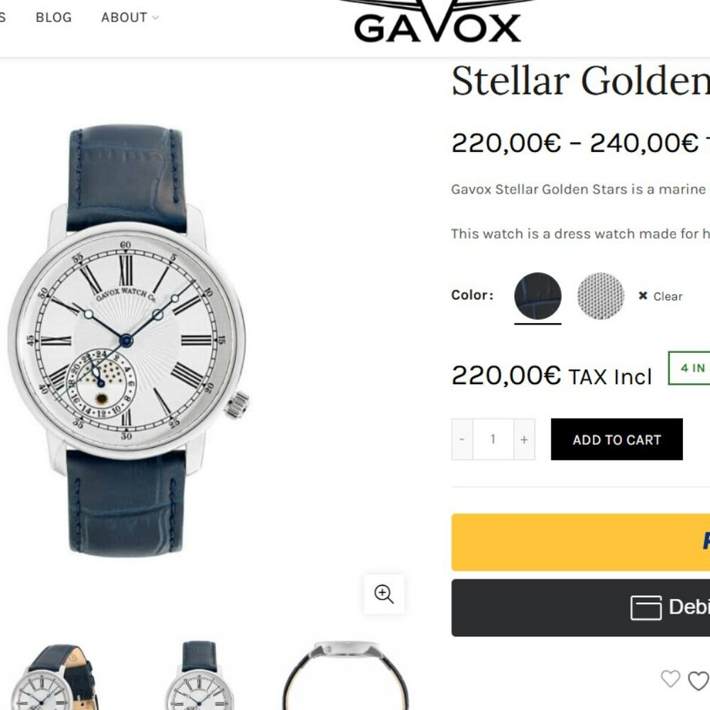 Gavox Stellar Watches (Mens Golden Stars & Womens Stellar Rosegold)